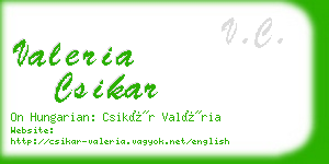valeria csikar business card